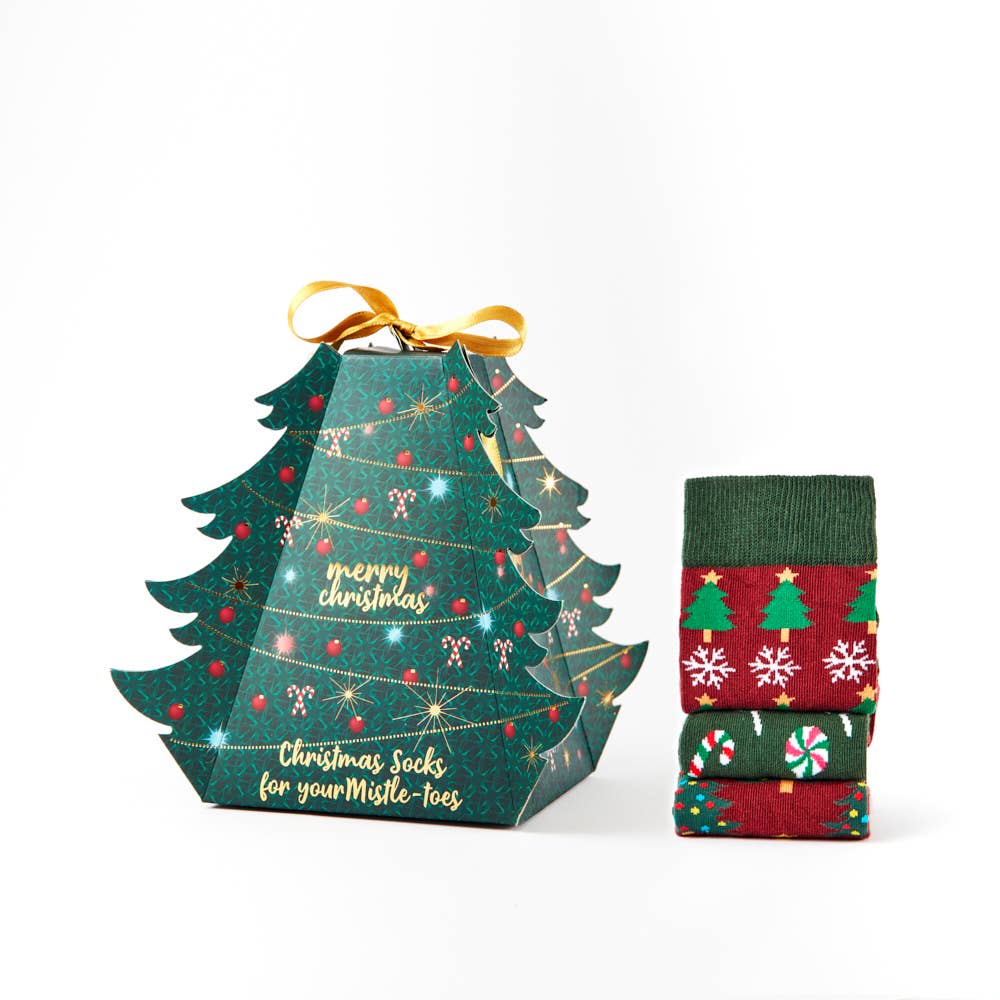 SET REGALO Calzini Unisex Albero di Natale