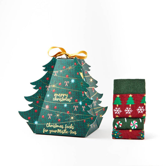SET REGALO Calzini Unisex Albero di Natale